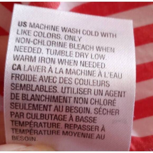 STYLE & CO. RED & WHITE STRIPE SLEEVELESS BLOUSE SZ.M NWT. - Picture 7 of 7